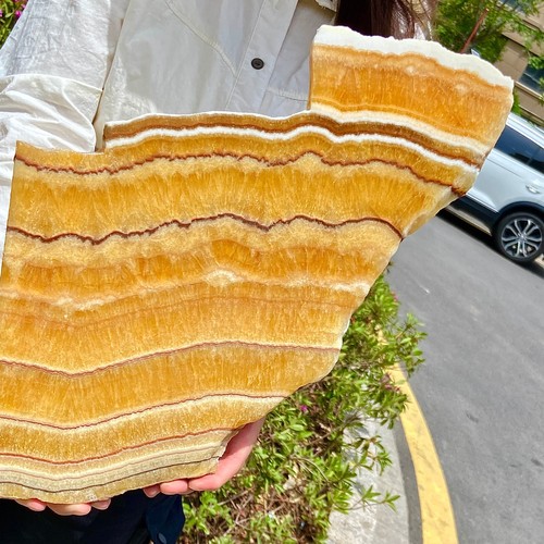 5.59LB Natural yellow calcite flakes mineral polished crystal energy therapy - 第 12/13 張圖片