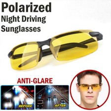 Night Anti Glasses Tinted Polarized Glare Driving Unisex