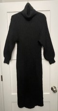 ASOS Black Turtleneck Sweater Dress Long Sleeve Ribbed Knit Women’s US Size 4P