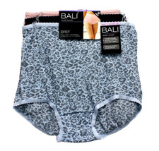 Bali Skimp Skamp BRIEFS panties 3-Pairs Blue Pink DFA633 Nylon women  M/6  30