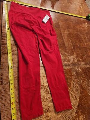NWT Sofia Active XL Women high waisted full length red leggings #S22