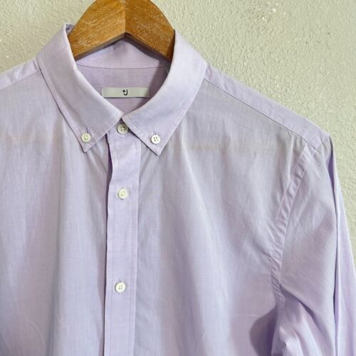 UNIQLO x Jil Sander +J Camicia Uomo con Bottoni M Viola Lavanda Manica Lunga - Foto 4 di 7