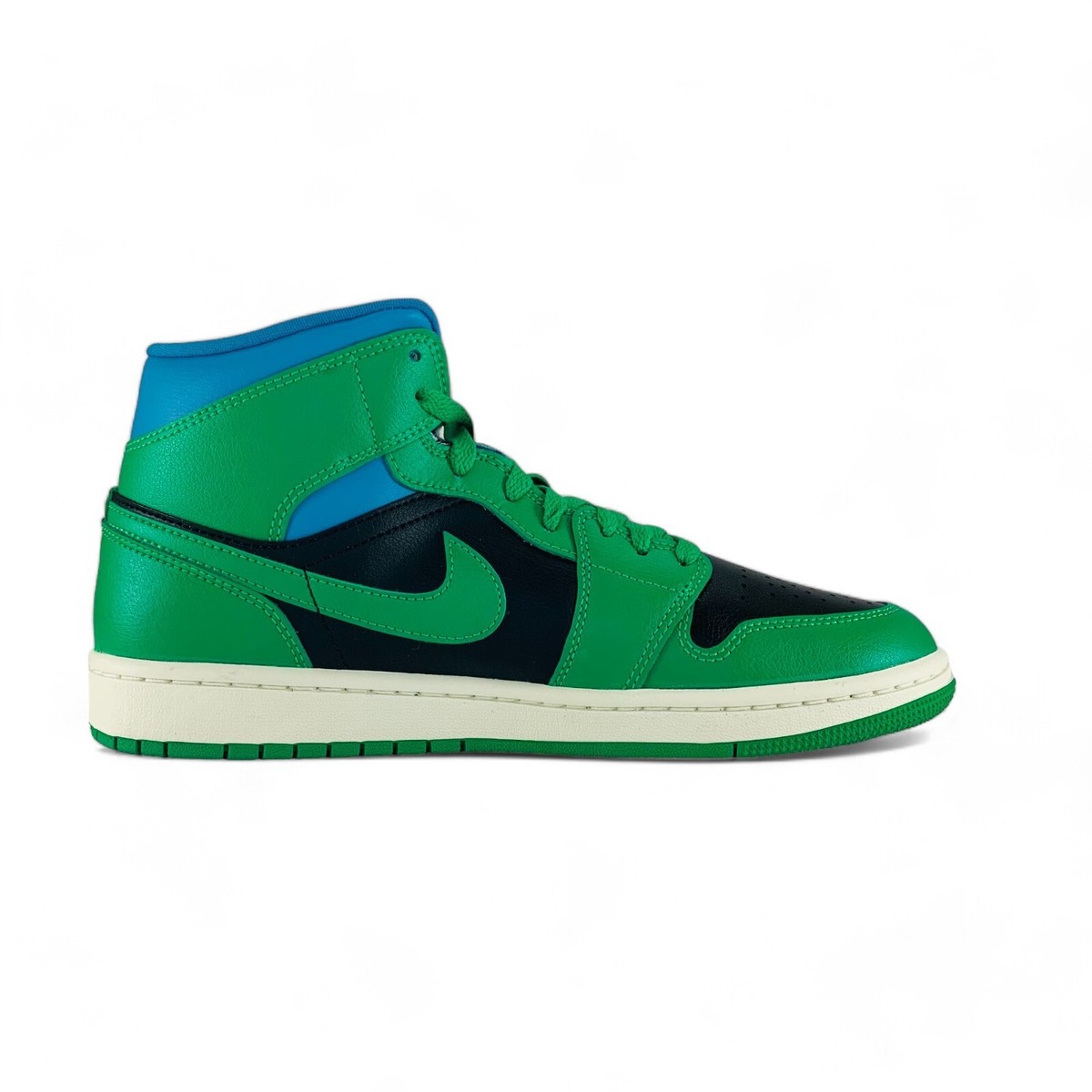 Nike Air Jordan 1 Mid Women's Shoes Lucky Green Aquatone Nike Air Jordan 1 Mid Women's Shoes Lucky Green Aquatone