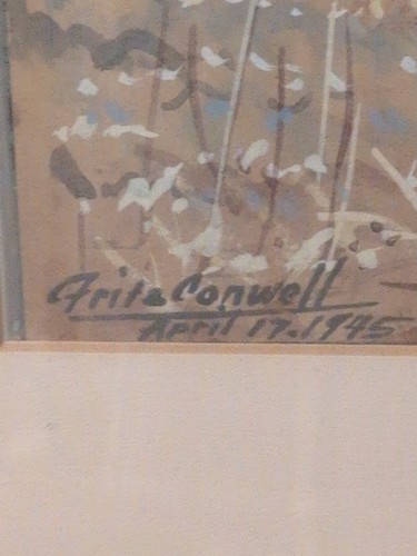 27 x 22 1945 Fritz Cornwell Gemälde - Bild 2 von 4