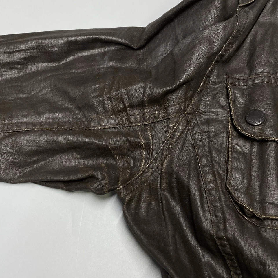 Barbour Duralinen International Brown Motorcycle jacket 8Uk/4Us Wax Belted - Image 4 of 4