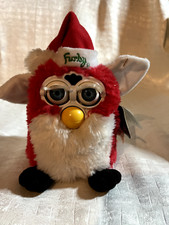Furby Santa Red White Model 70-940 Tiger 1998 VTG Original Lim Ed Tag 6"