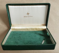 Zenith Vintage watch box green leather diver watch logo good condition