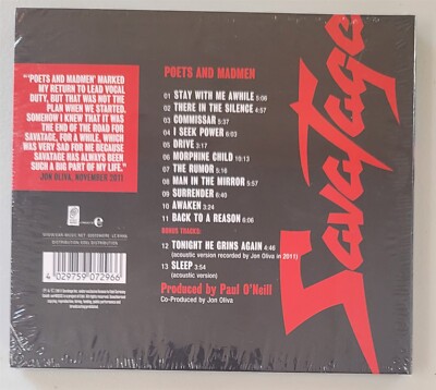 Savatage Poets And Madmen digipack CD new 2011 remaster | eBay
