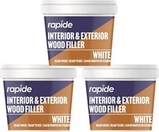 3 x 470g White Wood Filler Repair Putty Two Part All Purpose Smooth Finish