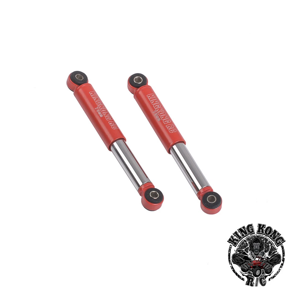 Off-Road Metal Scale RC Shocks 70mm Red for 1/10 1/12 RC Crawler / Tamiya Truck - Image 4 of 4