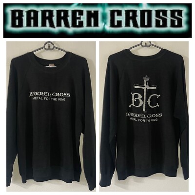 Vintage BC Barren Cross Metal For The King Rock Band Sweatshirt XL 80s