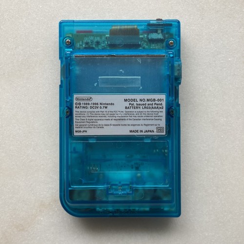 Game Boy Pocket Clear Turquoise Blue Clone with Backlight - Afbeelding 2 van 2