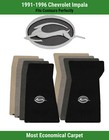 Lloyd Velourtex Front Carpet Mats for '91-96 Chevy Impala w/Impala Emblem Logo