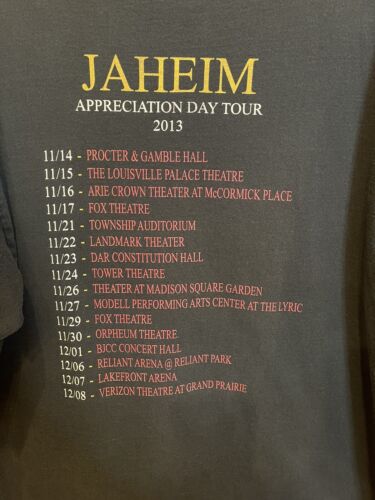 R & B Jaheim Appreciation Tour 2013 T-Shirt X-Large Schwarz Herren Kurzarm Tee - Bild 2 von 5