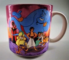 Disney Aladdin Coffee Cup Mug Stackable Made In Japan