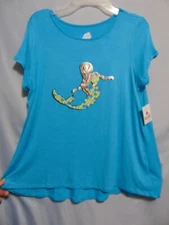 Extremely Me Turquoise MERMAID Swing Top Size 14 NEW w/ TAGS! 