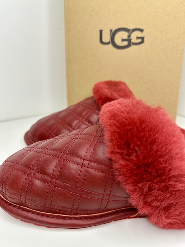 UGG Scuffette II Quilted Genuine Shearling Slipper (Women) - Size 8M, Red - New - Picture 6 of 7