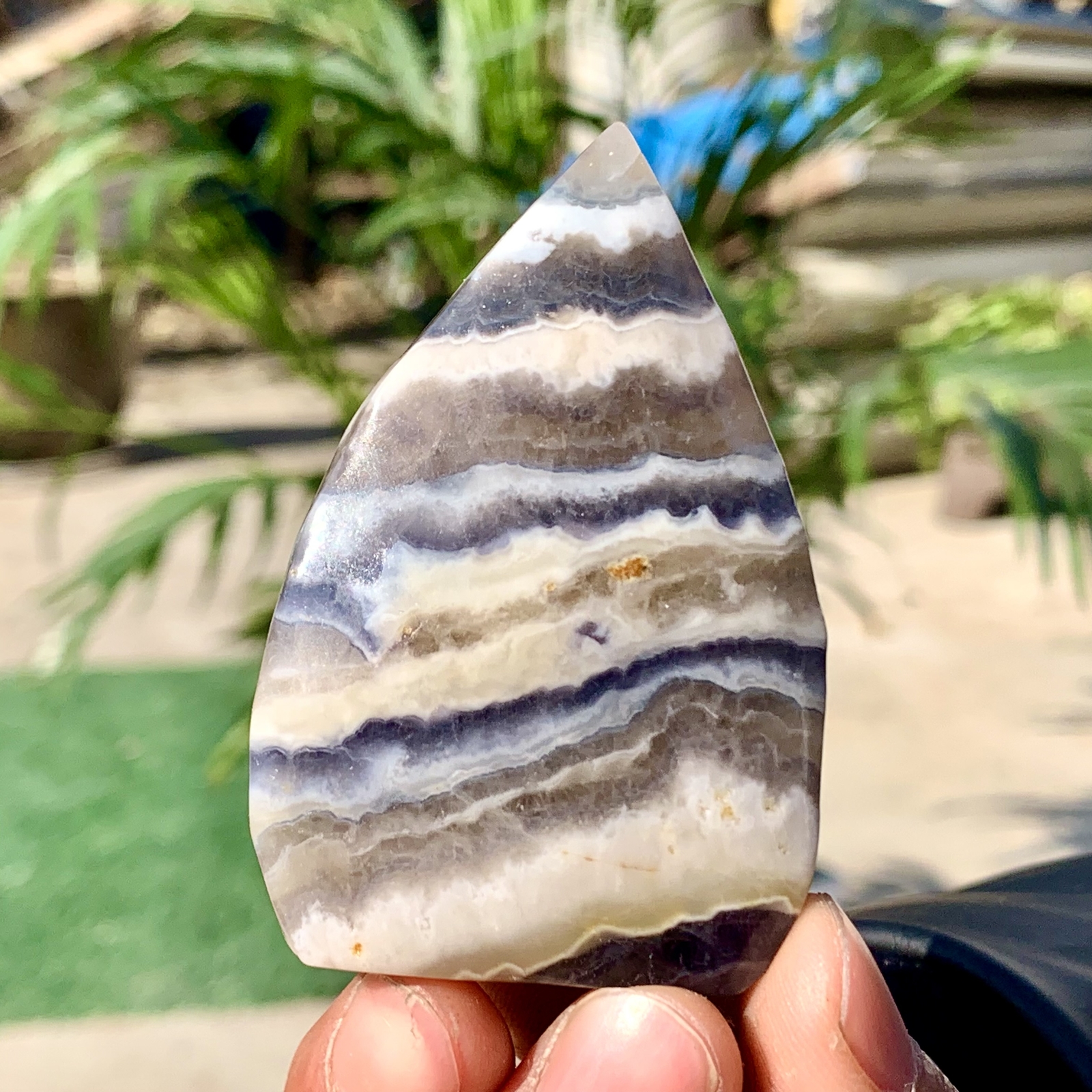 88G Natural Blue Rainbow Fluorite Crystal Water Drop Specimen
