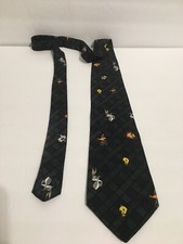Looney Tunes Mania 1993 Necktie 100 Polyester EUC Bugs Bunny Daffy Tweety