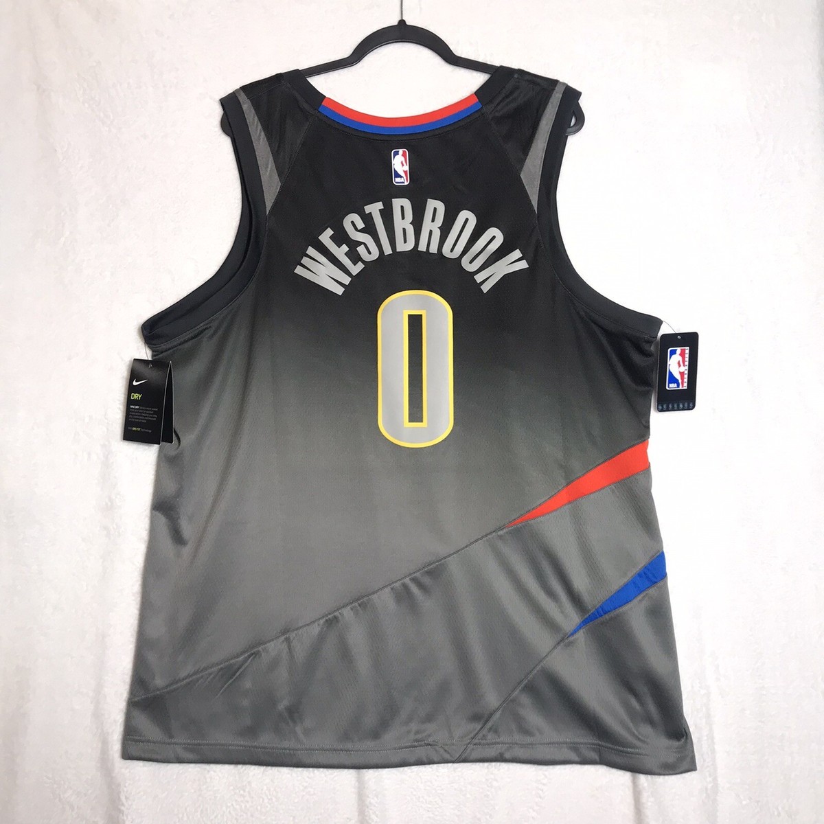 NIKE ウエストブルック #0サンダーNBAユニフォームSWINGMAN XL Russell Westbrook Oklahoma City Thunder Nike Statement
