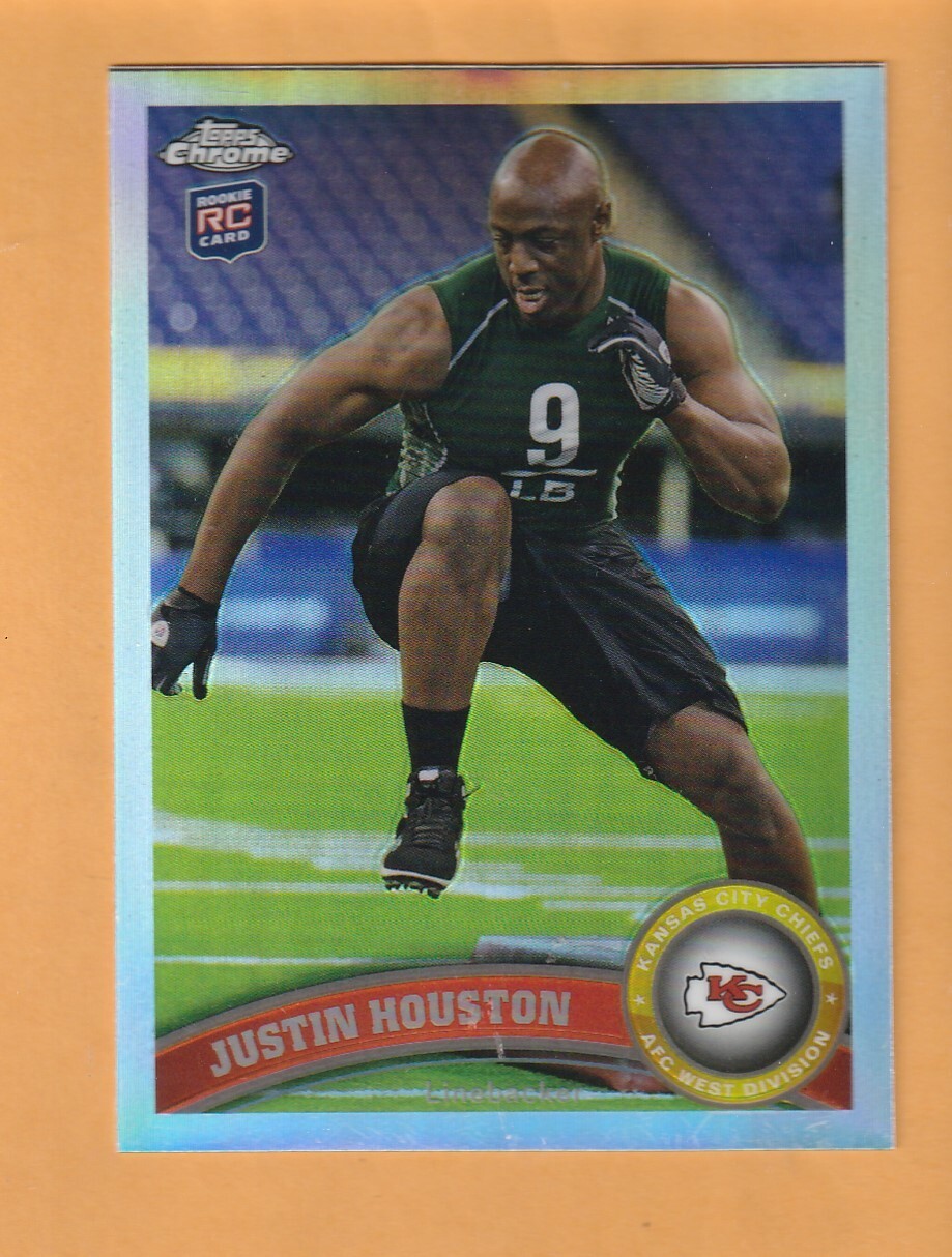 Justin Houston Kansas City Chiefs 2011 Topps Chrome Refractors #115 RC