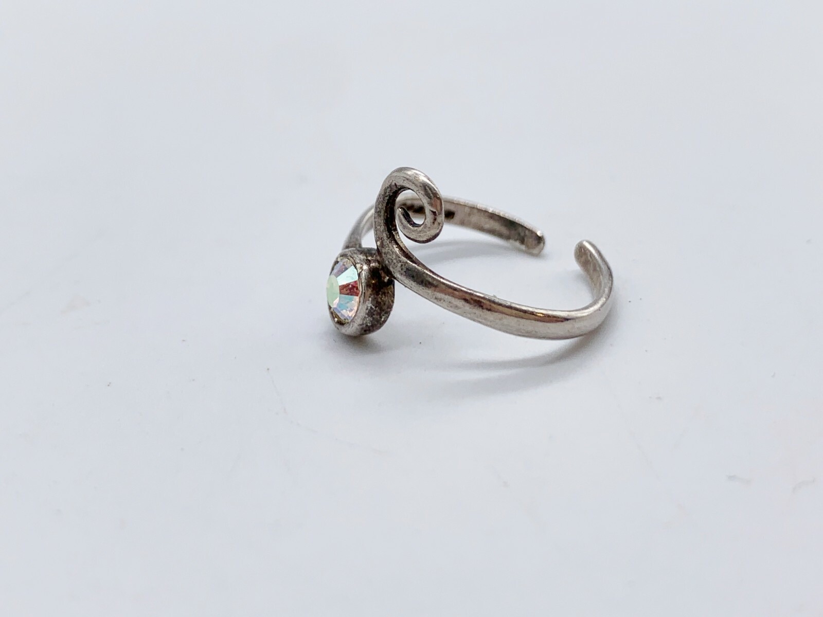 VINTAGE SOLID STERLING SILVER AURORA BOREALIS OPE… - image 3