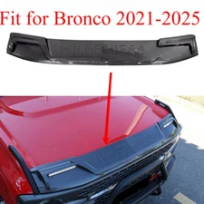 1PCS ABS Carbon Fiber Shield Hood LED Deflector Guard Fit for Bronco 2021-2025