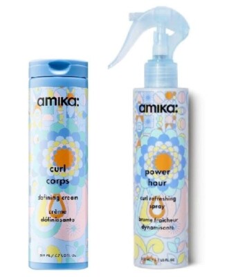 AMIKA CURL CORPS DEFINING CREAM 6.7 oz & POWER HOUR CURL REFRESHING SPRAY 6.7 oz