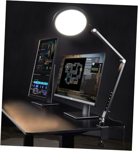 Ring Light for Video Conference Lighting, LED Desk Lamp with Clamp, 15W 5-image