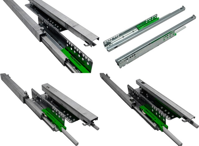4 x Full Sets of Genuine Italian FGV Type 082 400mm drawer runners brown