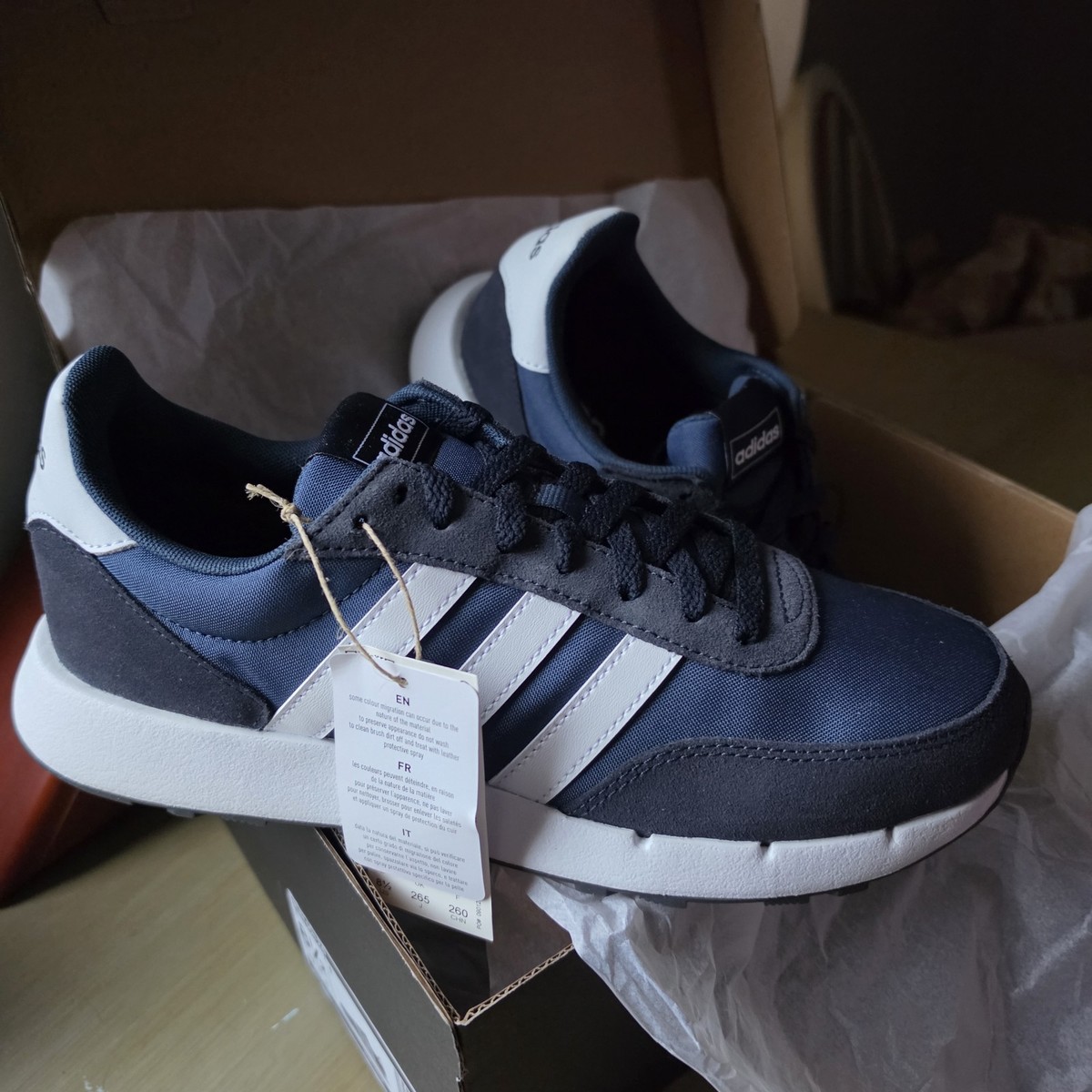 adidas RUN 60s 2.0 Men's Athletic Sneakers Crew Navy/White FZ0962