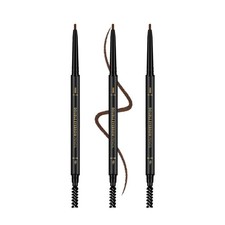 3 Pcs Waterproof Eyebrow Pencil Dark Brown, Premium Eye Brow Pencil Brn with Spo