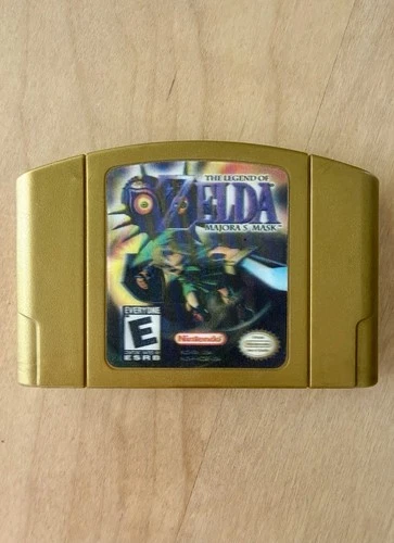 Nintendo 64 The Legend of Zelda: Majora's Mask Gold Holographic Cartridge
