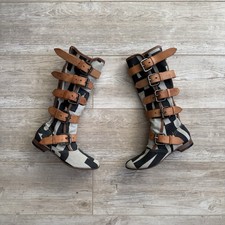 Botas Pirata Vivienne Westwood Propaganda - Tipografía Rara Lona y Cuero 36
