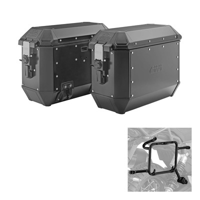 GIVI ALASKA Seitentaschen Schwarz Für Honda 500 CB X (PC46) 2019-2019