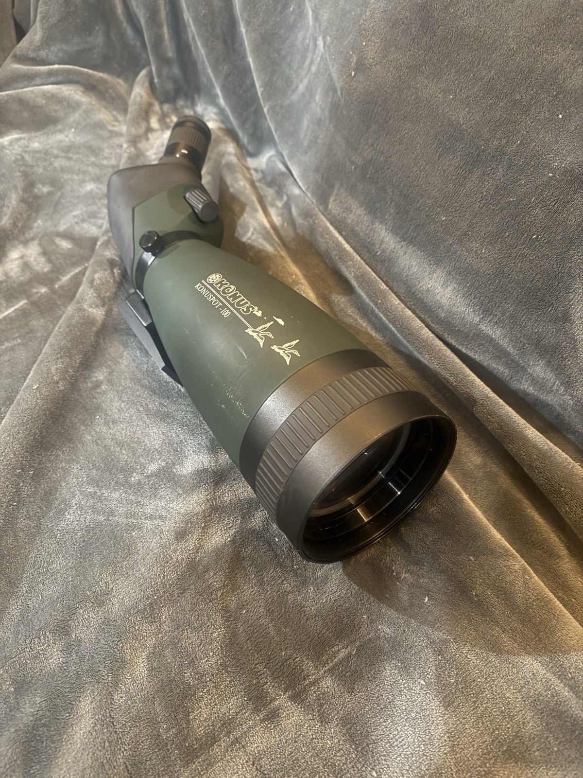 Konus Konuspot 100, 20-60x 100mm Angled Spotting Scope, Aluminum, Green #7127