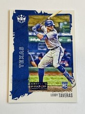 2021 Diamond Kings Baseball Artist's Proof Blue #66 - Leody Taveras RC - Rangers