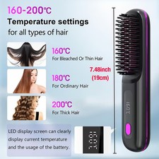Wireless Straightening Comb Quick Heating Special Perming Comb for Women