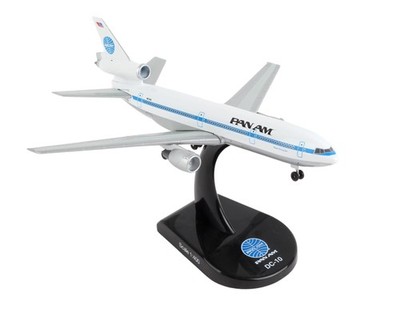 Daron Postage Stamp Pan Am DC-10 1/400 Die-Cast Collectible Airplane Model wi...
