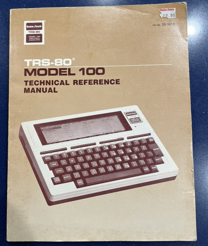 Three Radio Shack TRS-80 Model 100 Reference Books Including Technical Manual