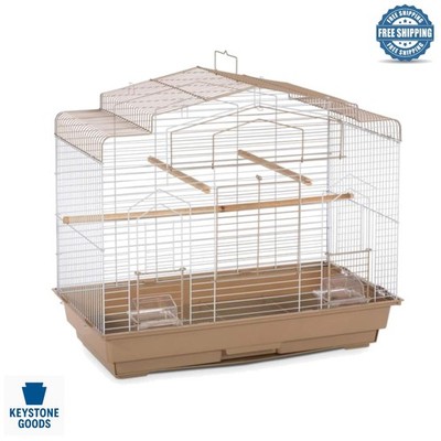 Barn-Style Bird Cage for Small Birds - Durable Steel, Easy Clean, Stylish Design