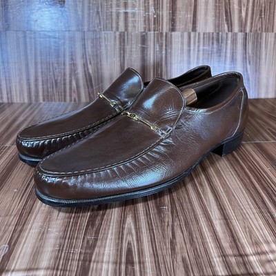 Vintage Florsheim Royal Imperial Shoes Mens Size 10 Leather Loafers Bit 90s