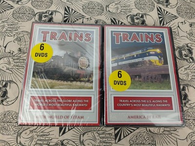 TRAINS - WIDE WORLD OF STEAM & AMERICA BY RAIL  (2 DVD 6 DISC SETS) New Sealed