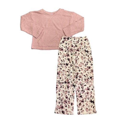 HUE Women's Daydream Fluffy Chenille Long Sleeve & Pant PJ Set (Foxglove, M