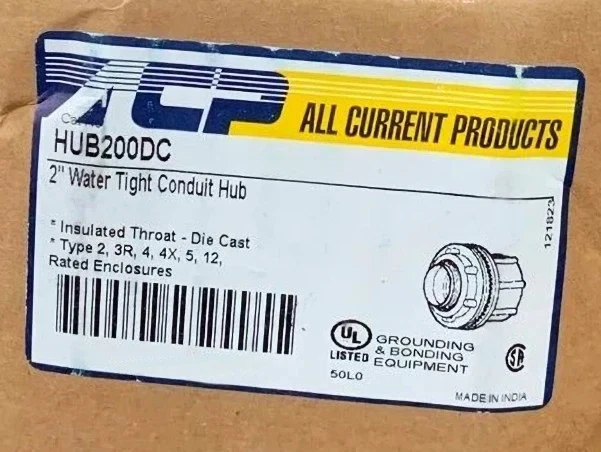 2" Liquid Tight Conduit Hub Zinc APC HUB200DC - Image 2 of 4