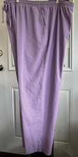 ALFRED DUNNER SIZE 18 LAVENDER ELASTIC WAIST PULL ON PANTS DRAWSTRING AG02