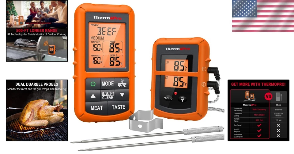 TP20 Wireless Meat Thermometer with Dual Probes - Image 2 of 4