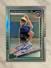 2025 Donruss Optic Jacob Misiorowski Silver Holo Rated Prospect Auto Brewers