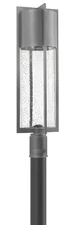 Hinkley Lighting 1321 Shelter 120v 1 Light 27.75" Tall Post Light - Hematite