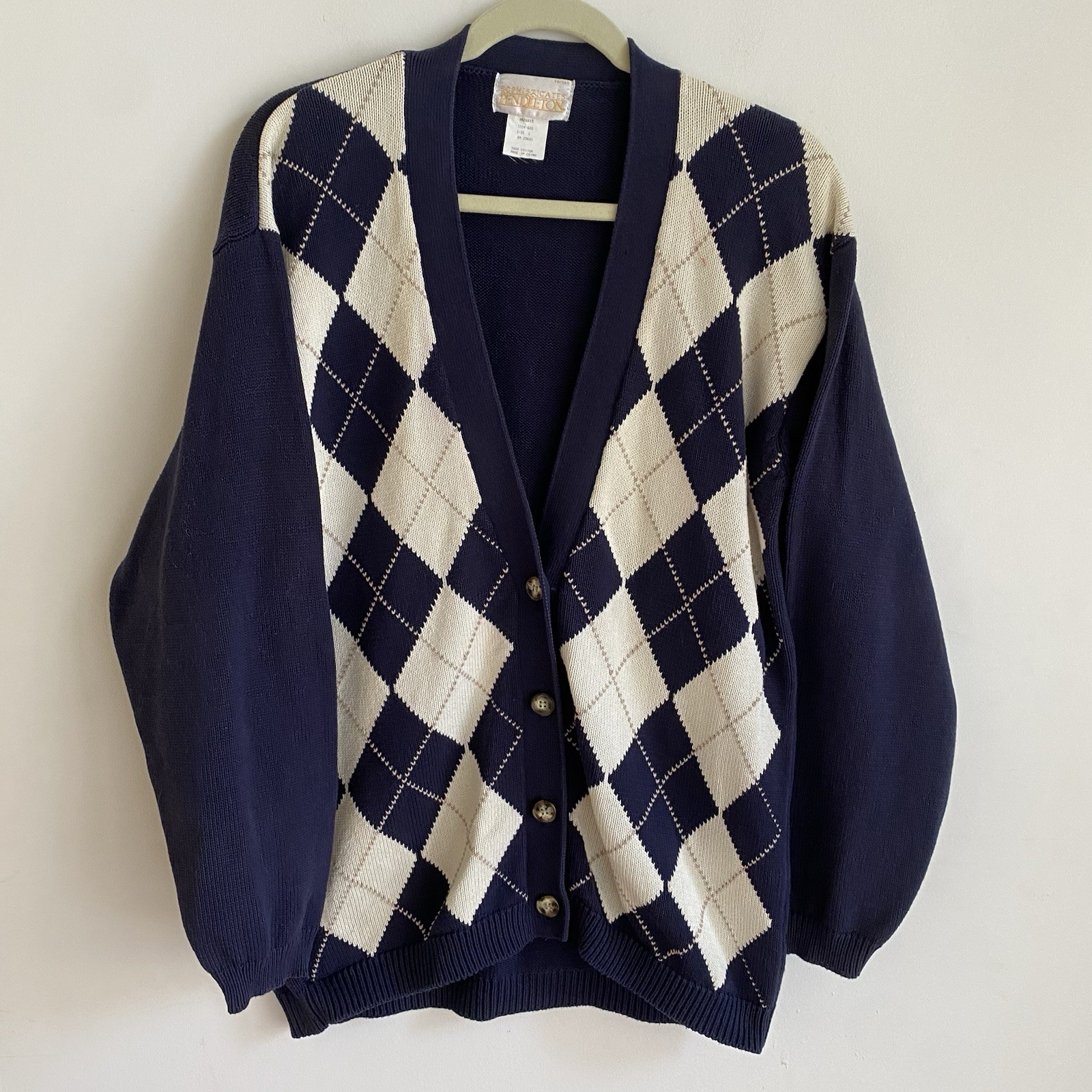Pendleton Cardigan Button Sweater Size Large Prep… - image 1